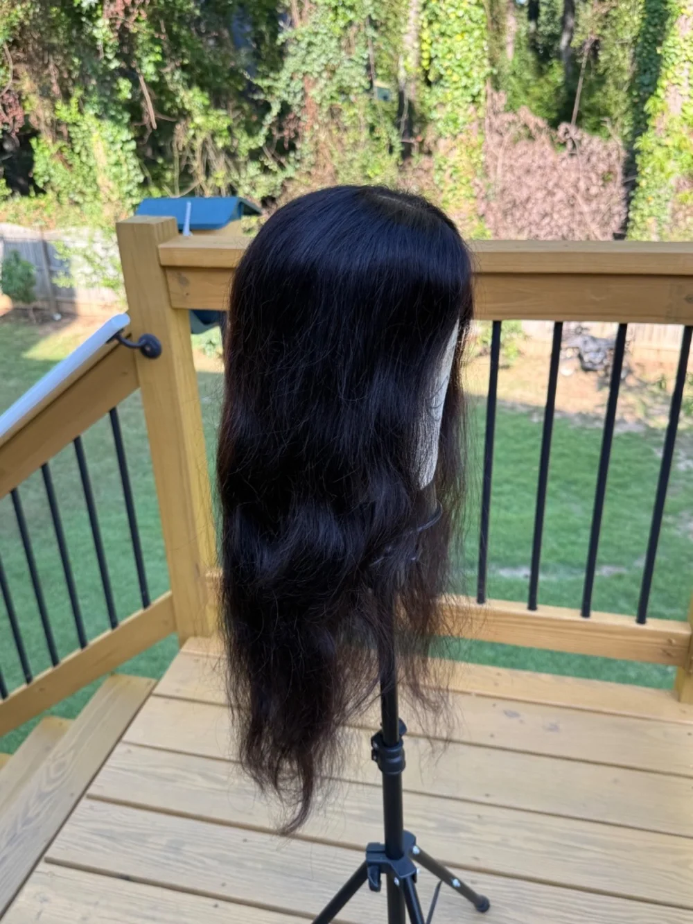 20” Off Black Human Hair Wig